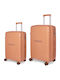 Newcom Reisekoffer Hart Sonnenfarben Maximalhöhe 75,5cm mit 4 Räder Set 2 Stück