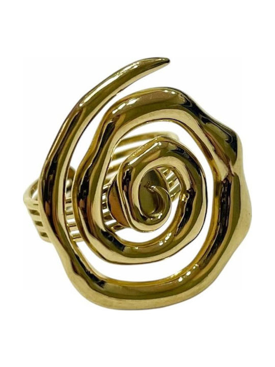 Tatu Moyo Ring made of Steel Gold Plated