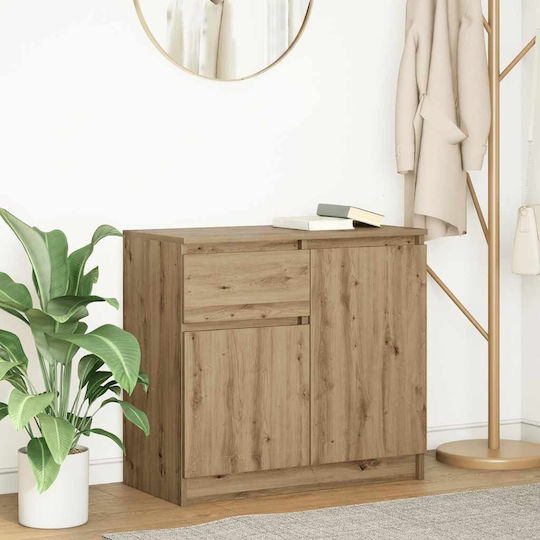 Sideboard Wooden with Drawers Brown 71x35x65cm