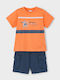 Kids' Set with Shorts Summer 2pcs Coral/Blue
