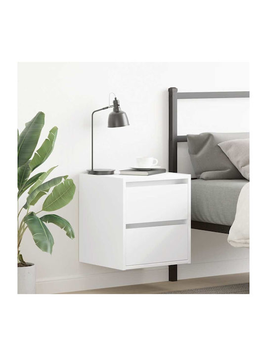 Vidaxl Wall-Mounted Bedside Tables 2 Pieces White 38x34x40cm White