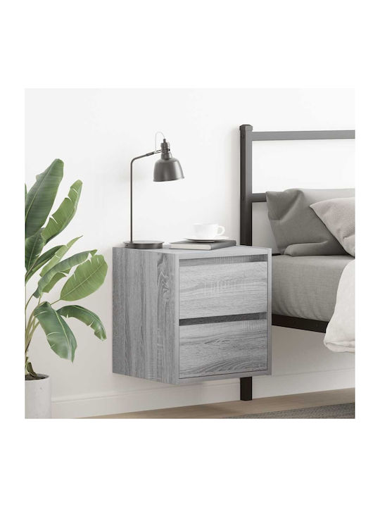 Vidaxl Wall-Mounted Bedside Tables 2 pcs Grey S...