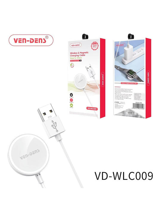Ven-Dens Vd-wlc009 Φορτιστής για Apple Watch Λευκός