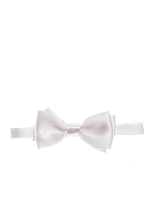 Victoria Kids' Bow Tie Solid Double Satin White