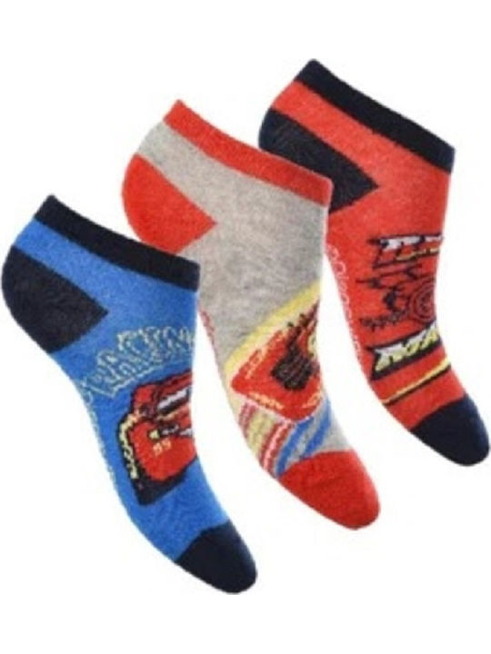 Disney Kids' Ankle Socks Cars Colorful 3 Pairs