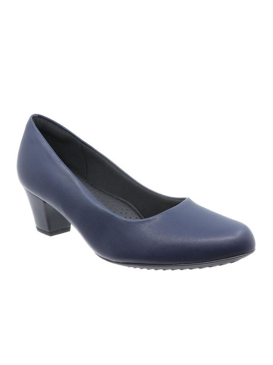 Piccadilly Anatomic Synthetic Leather Blue Heels