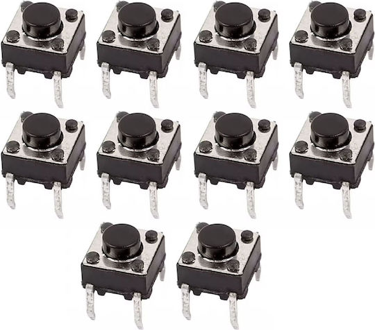 Μικροδιακόπτες 6x6 Mm Ραδιοφωνικούς Δέκτες Αυτόματα Κινητά Κόμματα Σετ 10 Τεμαχίων