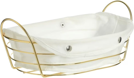 Coș de pâine Metalic Auriu 26x19cm