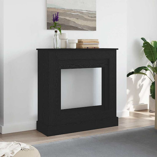 vidaXL Μεταλλικό Προστατευτικό Τζακιού 90x30x90cm Μαύρο