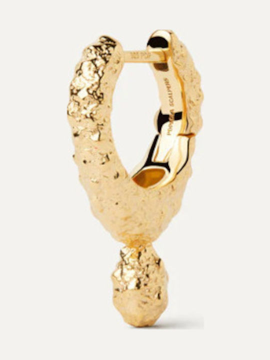 P D Paola Single Earring made of Silver Gold Plated