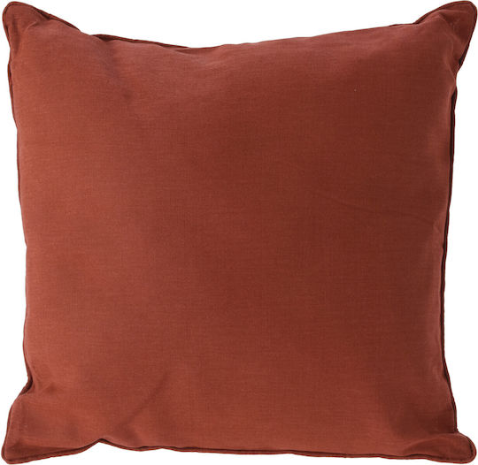 Decorative Polyester Throw Pillow Terracotta 45x45cm