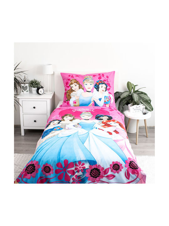 Heart Bedding Conținut set Husă de pilotă pentru copii Single cu față de pernă Bumbac Roz 140x200cm