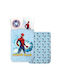 Spiderman Set Kinderbettbezug Einzel mit Kissenbezug Baumwolle Light Blue 140x200cm