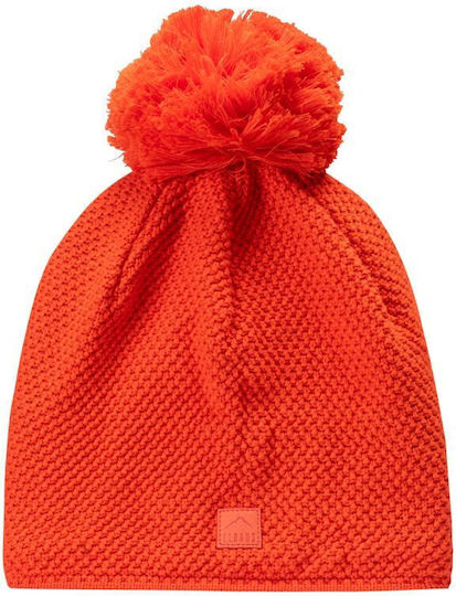 Pom Pom Beanie Unisex Beanie Gestrickt in Orange Farbe