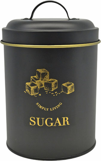 Βαζο Μεταλλικο Μαυρο Χρυση Ματ Διακοσμηση Sugar 11,5x11,5x17εκ.ankor Ankor 837748