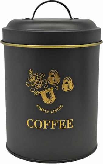 Black Gold Matte Metal Vase Decoration Coffee 11.5x11.5x17cm Ankor Ankor 837731