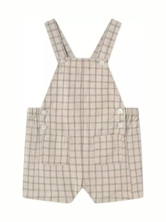 Kinderstoff-Latzhose Beige