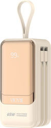 Vidvie PB798 20000mAh 65W Μπεζ Vidvie PB798 20000mAh 65W Μπεζ
