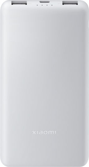 Xiaomi Lite Power Bank 10000mAh 22.5W με 2 Θύρες USB-A και Θύρα USB-C Λευκό