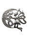 Pin aus Silber Weiß