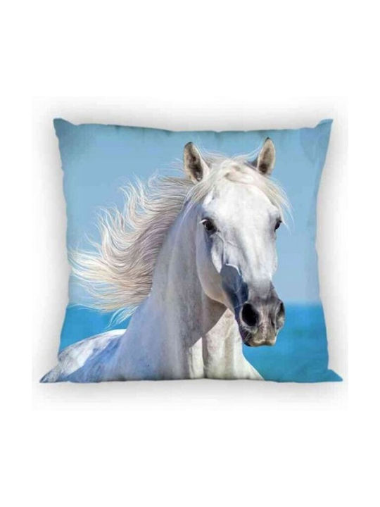 Horses White Cushion Cover 40*40 Cm