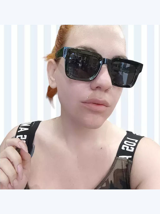 Sunglasses Μαύρα with Acetate Frame & Black Lens
