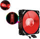 Case Fan 120mm (1800rpm / 38cfm) with Red LED and Connection 3-Pin / 4-Pin Molex