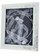Silver Hammered Wedding Crown Case White Wood 28x34cm Ma-st28-5w