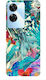Realme Note 60 Blaue Blätter Tropische Transparente Silikon TPU Hülle