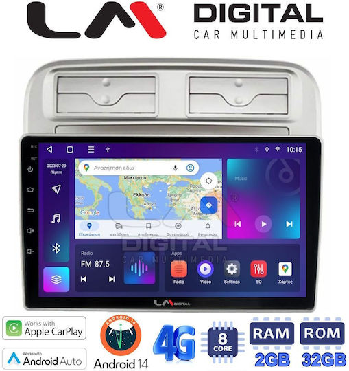 LM Digital Ηχοσύστημα Αυτοκινήτου για Fiat Grande Punto / Linea 2005-2012 (Bluetooth/USB/WiFi/GPS/Apple-Carplay/Android-Auto)