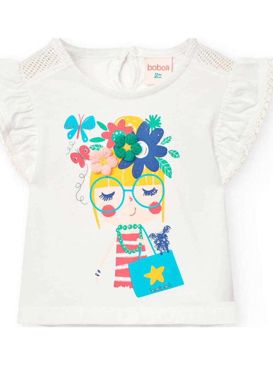 Kids Top Short-sleeved White
