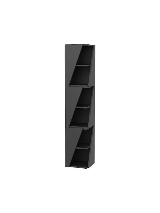 Bookcase Klaro Charcoal 32x32x165cm