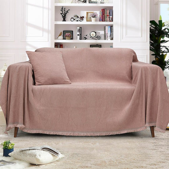 Lino Home Valio Τριθέσιου Καναπέ Π180xΜ300cm Dusty Pink Lino Home Valio Τριθέσιου Καναπέ Π180xΜ300cm Dusty Pink