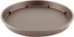 101663 Round Plate Pot Grey-Brown 20x20cm