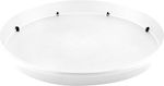 101554 Round Plate Pot White 28x28cm