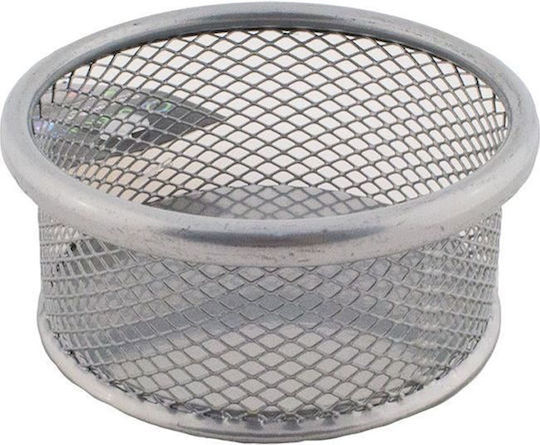 Suport rotund pentru agrafe de hârtie Metron Metal Φ8.9x3.3cm Argintiu 471.093032