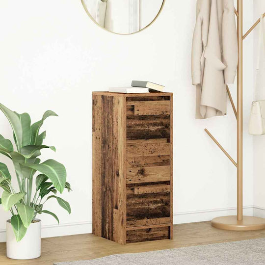 Büroaufbewahrungsschublade aus Holz Braune 29,5x34x76cm