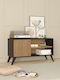 TV Stand Kruden Black-Natural 100x40x51cm
