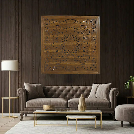 Panou Decorativ Sculptat din Lemn Artekko 160x160x5 cm