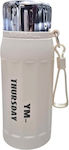 Bottle Thermos Stainless Steel / Plastic 650ml White