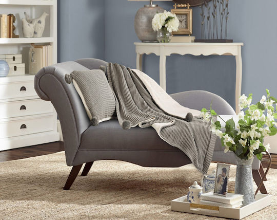 Liolios Home Gilda Blanket Sherpa Sofa 130x170cm Gray