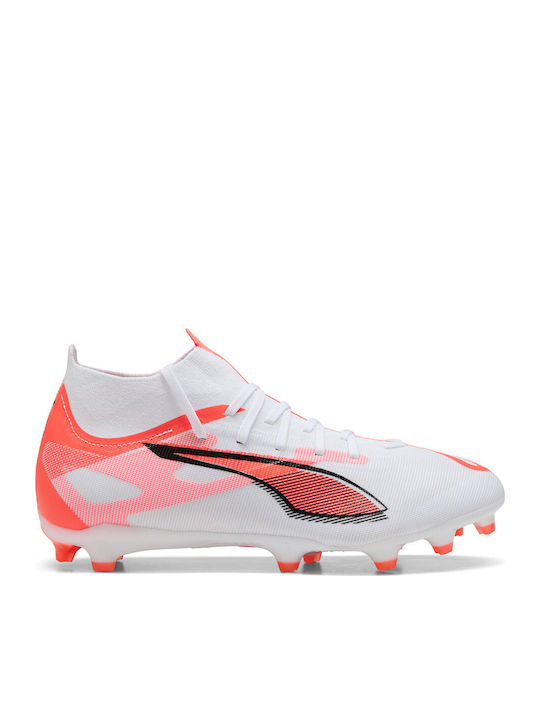 PUMA Ultra 5 Match+ FG/AG Футболни Обувки с Бутони Бели