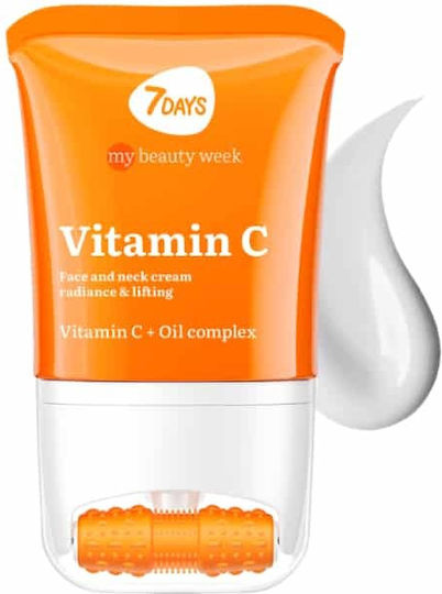 7DAYS Vitamin C Κρέμα Προσώπου Ημέρας για Ενυδάτωση, Αντιγήρανση & Λεύκανση με Βιταμίνη C & Βιταμίνη E 80ml
