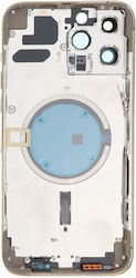 Apple Iphone 13 Pro Max Middle Frame Back Cover Gold