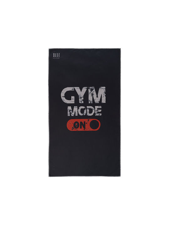 Fitnesshandtuch Art 2244 50x90 Schwarz Grau Beauty Home