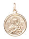 Round Pendant Kids Talisman with the Virgin Mary made of Gold 9K 050722