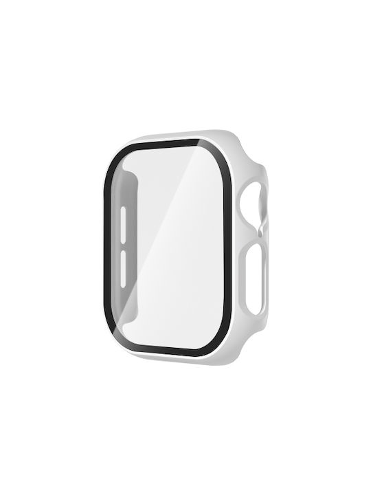 Plastic Case with Glass in White color for Apple Watch Series 10 46mm