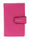Small Leather Women's Wallet Classic with RFID Pink