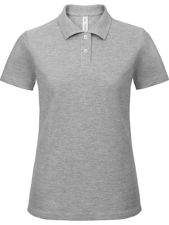 B&C Damen-Werbe-Polo-T-Shirt Heather Grey