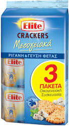 Elite Crackers Mediterranean with Feta & Oregano Flavor 3x105g